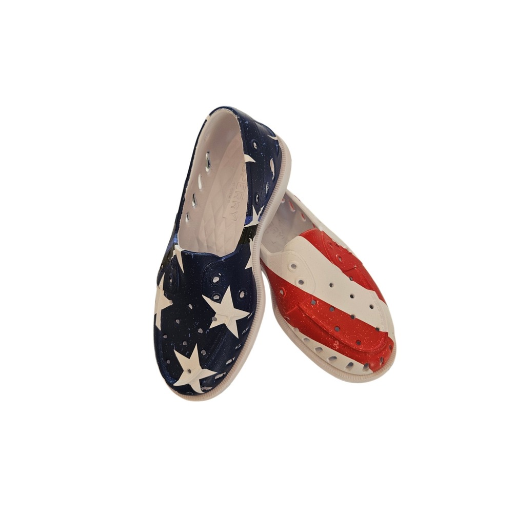 Sperry Top-Sider A/O Float USA Flag Patriotic Stars & Stripes Water Shoes M5/W7
